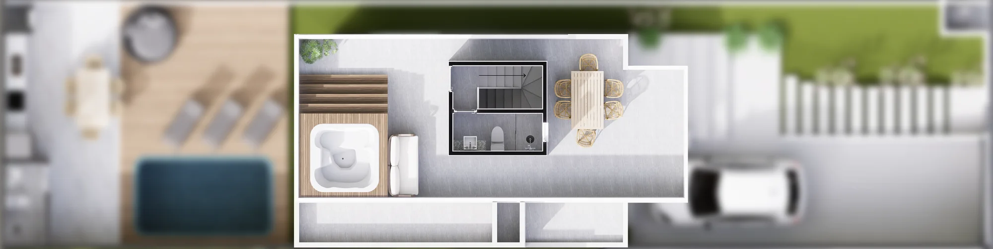 Casas 04 e 05 · Terraço · 75,92 m²